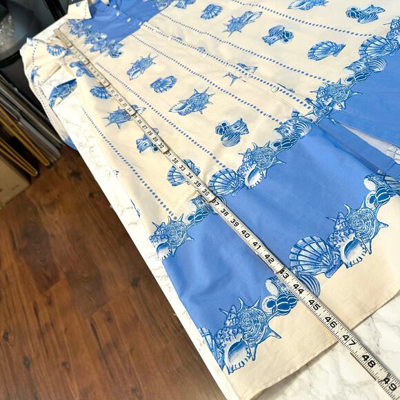 Celina Moon X Anthro Shell Print Tie Waist Midi Shirt Dress Women’s Size Small - Picture 16 of 16